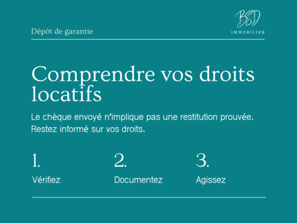 Restitution du dépôt de garantie : le chèque envoyé ne prouve pas la réception — BSD Immo