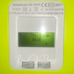 Compteur électrique affichant 76 618 kWh, relevé de consommation comme preuve d'occupation effective pour l'exonération de plus-value résidence principale