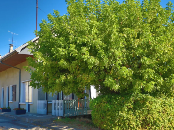 Maison de village mitoyenne à rénover à Mésigny, vue depuis la rue